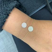 Load image into Gallery viewer, 14k Gold &amp; Diamond Disc Bracelet