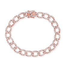 Load image into Gallery viewer, 14k Gold &amp; Diamond Link Bracelet
