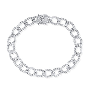 14k Gold & Diamond Link Bracelet