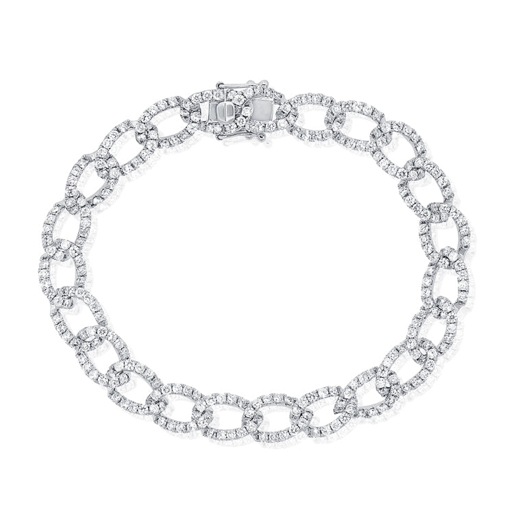 14k Gold & Diamond Link Bracelet