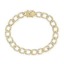 Load image into Gallery viewer, 14k Gold &amp; Diamond Link Bracelet