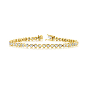 14k Gold & Diamond Bezel Bracelet