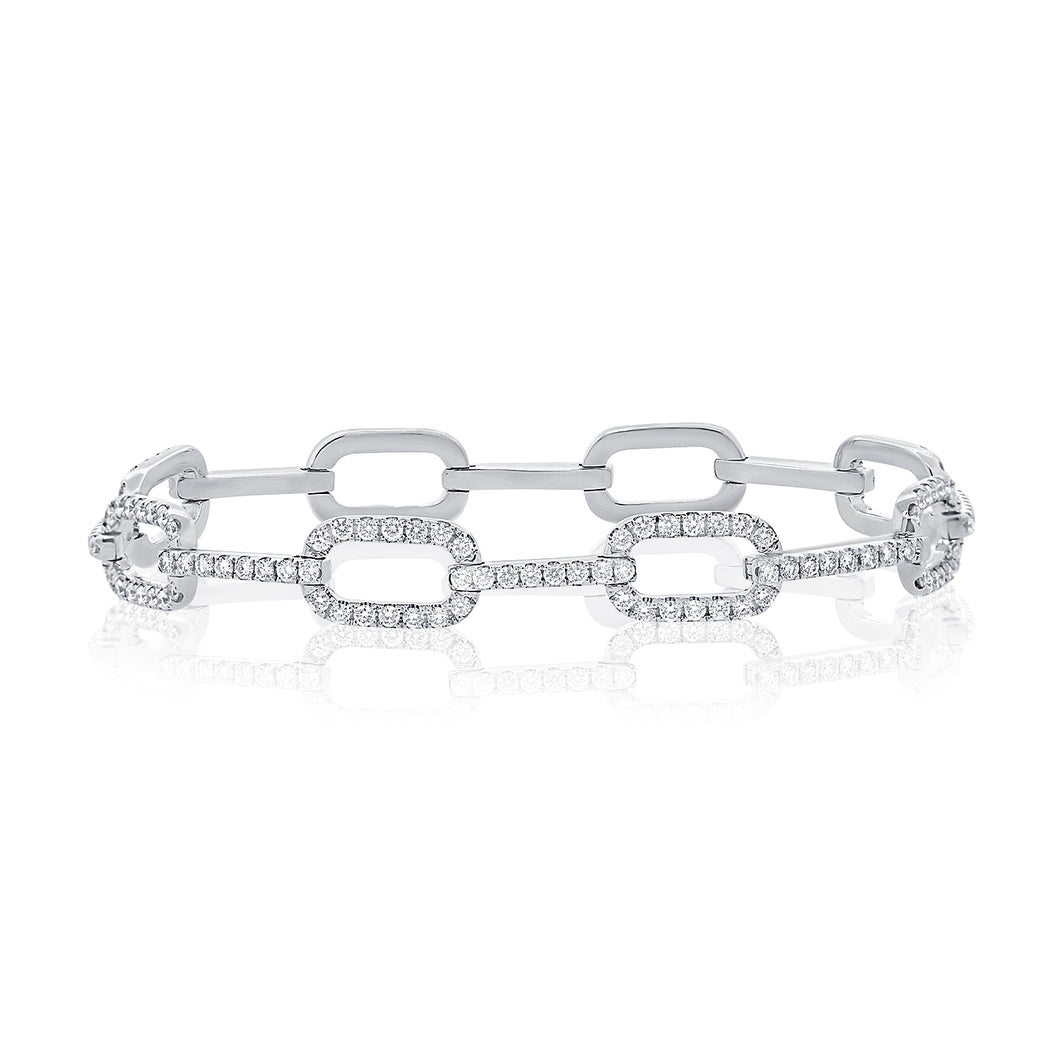 14k Gold & Diamond Link Bracelet