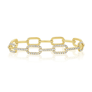 14k Gold & Diamond Link Bracelet