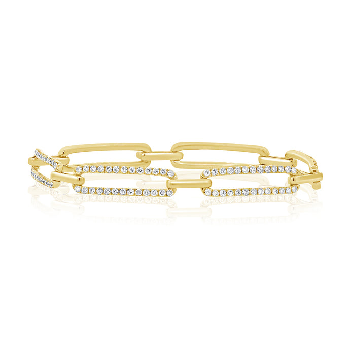 14k Gold & Diamond Link Bracelet