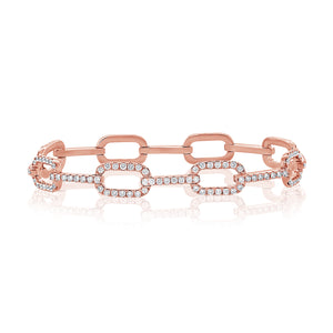 14k Gold & Diamond Link Bracelet
