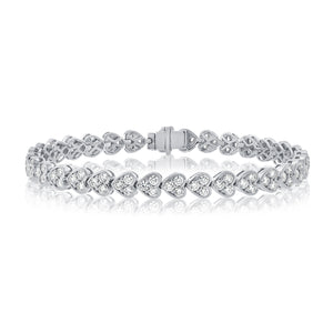 14k Gold & Diamond Heart Bracelet
