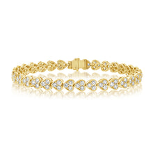 Load image into Gallery viewer, 14k Gold &amp; Diamond Heart Bracelet
