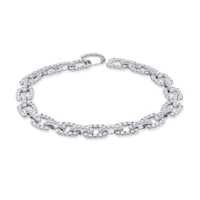 Load image into Gallery viewer, 14K Gold Diamond Link Bracelet