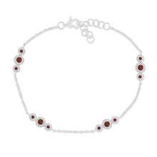 Load image into Gallery viewer, 14k Ruby &amp; Diamond Chain Station Bracelet