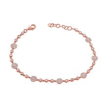 Load image into Gallery viewer, 14k Gold &amp; Diamond Station Disc Bracelet