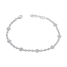 Load image into Gallery viewer, 14k Gold &amp; Diamond Station Disc Bracelet