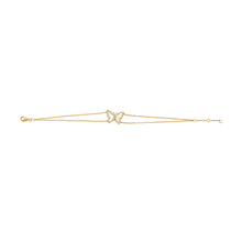 Load image into Gallery viewer, 14k Gold Diamond &amp; Pearl Butterfly Bracelet