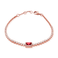 Load image into Gallery viewer, 14k Gold Ruby &amp; Diamond Bracelet