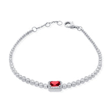 Load image into Gallery viewer, 14k Gold Ruby &amp; Diamond Bracelet