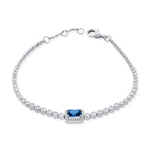 Load image into Gallery viewer, 14k Gold, Blue Sapphire &amp; Diamond Bracelet