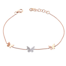 Load image into Gallery viewer, 14k Gold &amp; Diamond Butterfly Bracelet