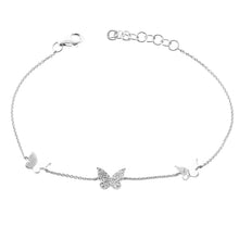 Load image into Gallery viewer, 14k Gold &amp; Diamond Butterfly Bracelet