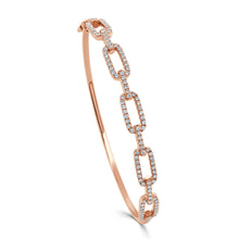Load image into Gallery viewer, 14k Gold &amp; Diamond Link Bangle