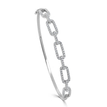 Load image into Gallery viewer, 14k Gold &amp; Diamond Link Bangle
