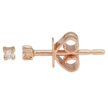 Load image into Gallery viewer, 14k Gold &amp; Diamond Stud Earrings
