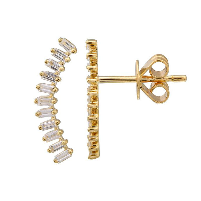 14k Gold & Diamond Ear Climbers