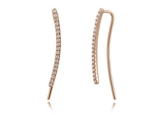 Load image into Gallery viewer, 14k Gold &amp; Diamond Ear Climber Earrings