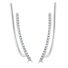Load image into Gallery viewer, 14k Gold &amp; Diamond Ear Climber Earrings