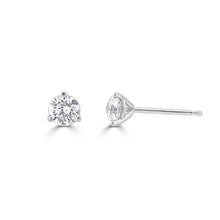 Load image into Gallery viewer, 14k Gold &amp; Diamond Round Stud Earrings