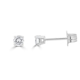 14k Gold & Diamond Round Stud Earrings - 0.23ct
