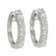 Load image into Gallery viewer, 18k Gold &amp; Diamond Huggie Earrings