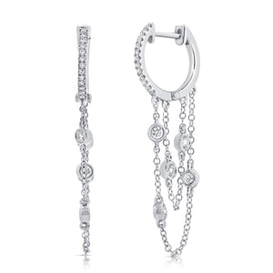 14k Gold & Diamond Hanging Earrings