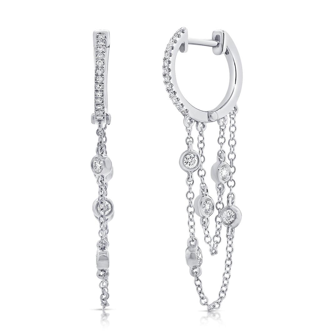 14k Gold & Diamond Hanging Earrings