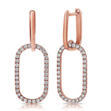 Load image into Gallery viewer, 14K Gold &amp; Diamond Link Earrings