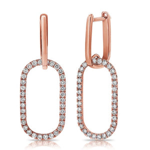 14K Gold & Diamond Link Earrings