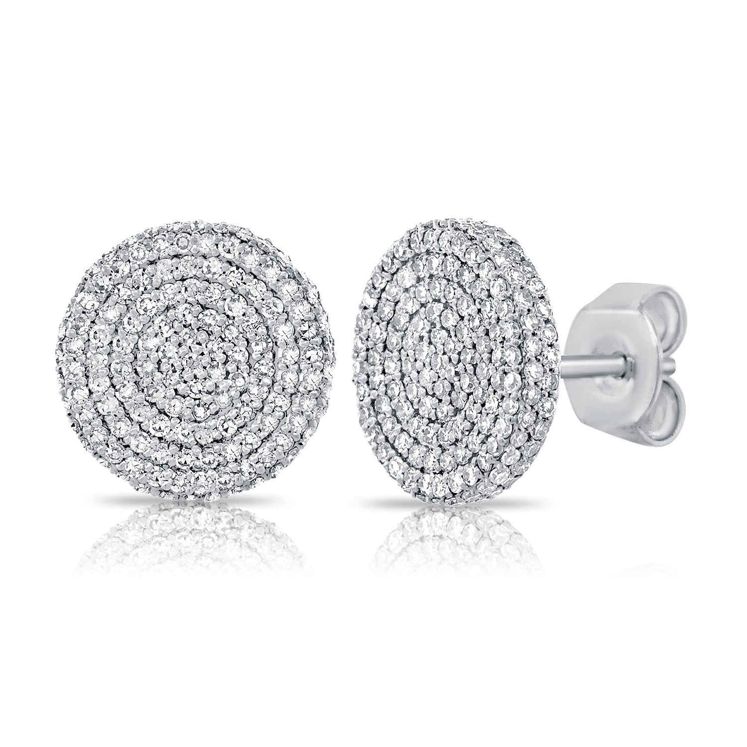 Large disc deals stud earrings