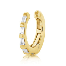 Load image into Gallery viewer, 14K Gold &amp; Baguette Diamond Single Ear Cuff