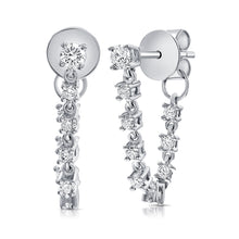Load image into Gallery viewer, 14K Gold &amp; Diamond Chain Dangle Earring