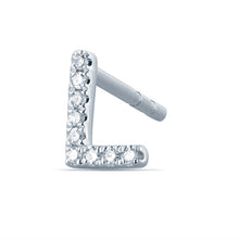 Load image into Gallery viewer, 14k Gold &amp; Diamond Initial Stud Earring