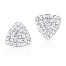 Load image into Gallery viewer, 14k Gold &amp; Diamond Triangle Stud Earrings