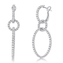Load image into Gallery viewer, 14K Gold &amp; Diamond Dangle Link Earrings