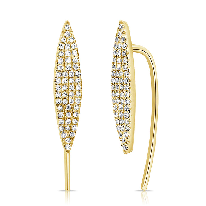 14K Gold & Diamond Ear Climbers