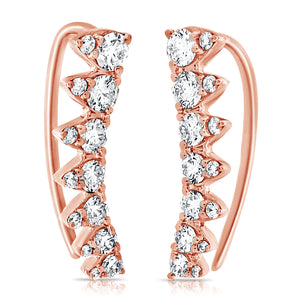 14k Gold & Diamond Ear Climbers