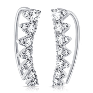 14k Gold & Diamond Ear Climbers
