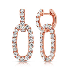Load image into Gallery viewer, 14k Gold &amp; Diamond Link Earrings