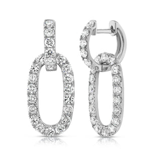 14k Gold & Diamond Link Earrings