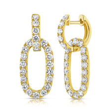 Load image into Gallery viewer, 14k Gold &amp; Diamond Link Earrings