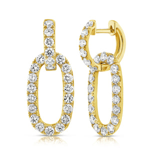 14k Gold & Diamond Link Earrings