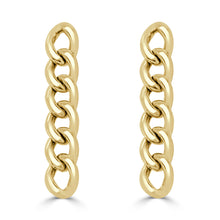 Load image into Gallery viewer, 14k Yellow Gold Curb Link Drop Earrings