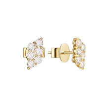 Load image into Gallery viewer, 14k Gold &amp; Diamond Stud Earrings